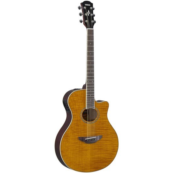 Yamaha APX600FM Thin-Line Acoustic Guitar w/ Flame Maple Top & Pickup  (Amber)