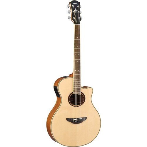 Yamaha APX700II Thin-Line Acoustic Guitar w/ Solid Top Cutaway & Pickup (Natural)
