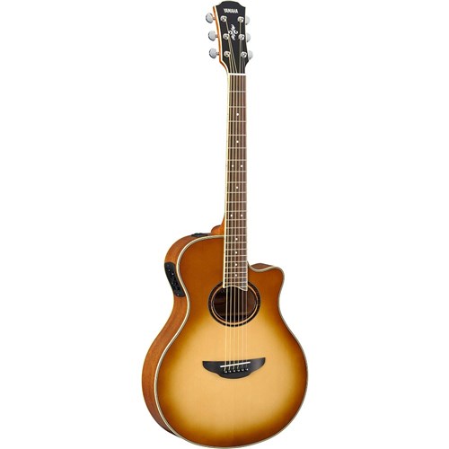 Yamaha APX700II Thin-Line Acoustic Guitar w/ Solid Top Cutaway & Pickup (Sand Burst)