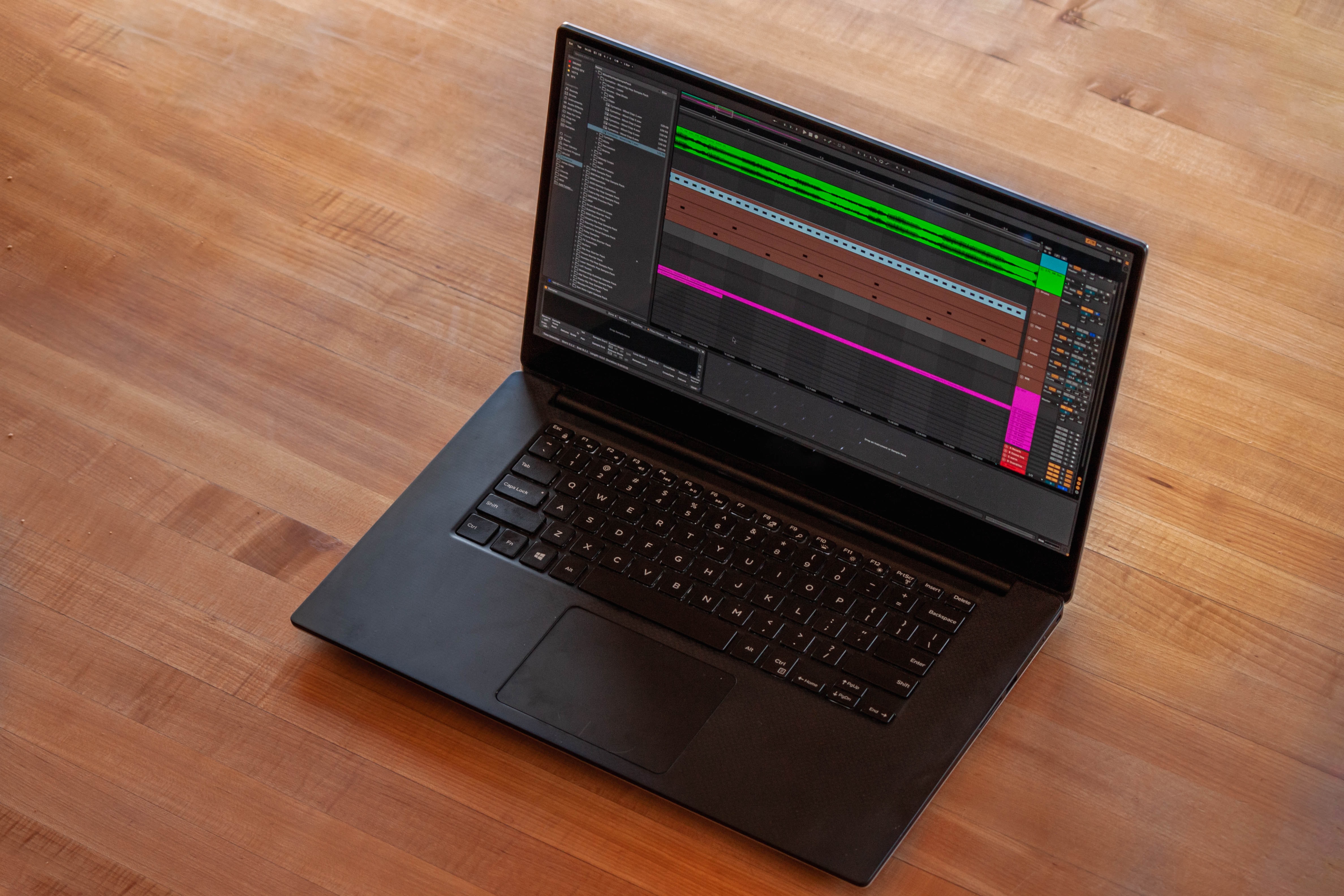 MacBook with Ableton Live on the screen