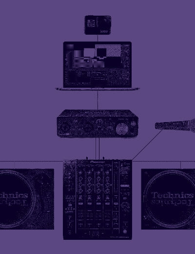 Diagram of DJ streaming setup