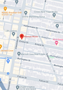 Location map of Mannys Sydney
